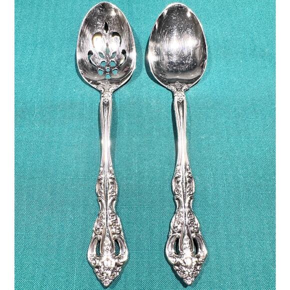Oneida USA Michelangelo Stainless Solid and Slotted Serving Spoons-Set of 2 - Picture 3 of 5